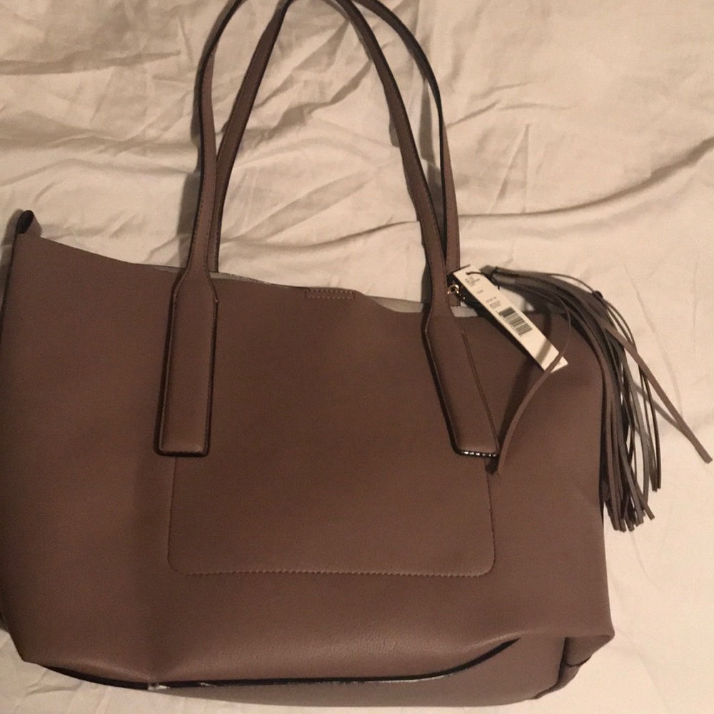 Antonio Melani Metallic tasseled tote